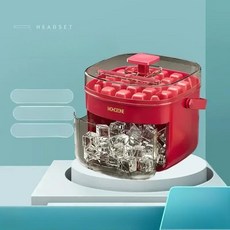 MONI 휴대용제빙기 미니제빙기 차박냉장고 아이스, 레드 이중층, 기본 색상