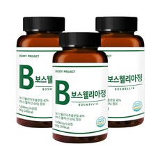 바디프로젝트 프리미엄 인도산 보스웰리아 1000mg x 60정, 60g, 3개