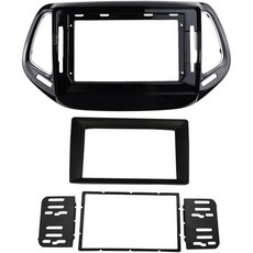 지프 컴퍼스 2017-2018 대시 설치 마운트 트림 키트용 라디오 스테레오 베젤 10.1인치 및 더블 딘 크기 화면 장착 가능