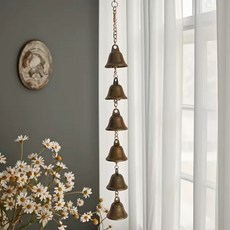 수제 금속 풍경 장식 체인이 클래식한 소박한 철제 벨 마당 정원 벽에 적합, 1. 1pc-A