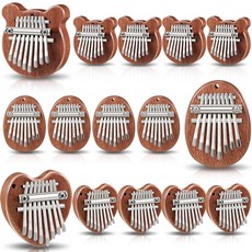 Kathfly 15팩 미니 엄지 피아노 8개의 키 귀여운 하트 타원형 곰 칼림바 포켓 핑거 피아노 어린이 성인 발렌타인 데이 크리스마스 뮤지컬 선물160527, Kathfly 15팩 미니 엄지 피아노, 8개의 키 귀