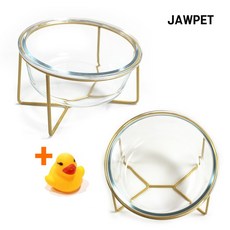 죠스펫 고양이물그릇 투명 대형 유리수반 엎을수없는 대형유리그릇 외 고양이용품 장난감, 1개, 죠스펫 스틸유리볼식기 [ L ]