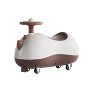 淘氣寶貝 學步車 幼兒 溜溜車 花生車 扭扭車 滑行車 滿月周歲禮 萬向輪, 卡其色, 1個, 48cm