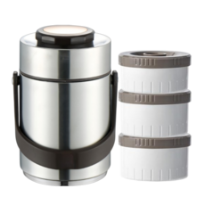 코코리브 롱타임 보온도시락, 1개, 실버