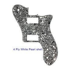 기타 부품미국 재발행 픽가드 존스 험버커 교체, 21. White Pearl Shell, 1개