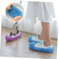 청소 슬리퍼 탈부착 걸레 극세사 극세사 청소 슬리퍼 실내화 발착용 청소용 가정용 발싸개 재사용 흡수력, 1P