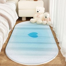 타원형 러블리 홈 데코 핑크 하트 레터링 디자인 침대용