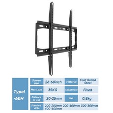 범용 TV 마운트 모니터 지원 PC 화면 브래킷 고정 홀더 14 43 14 42 26 55 26 65 인치 Led Lcd Televsion, 60H, 2) 60H