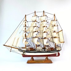 高檔木製帆船 - 居家裝飾 開店送禮 開運招財擺飾, 55cm 普魯士號(3分鐘簡易組裝)