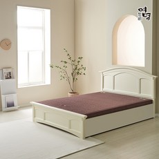 여명흙침대 황토볼 임페리얼 퀸 Q 흙침대 화이트웰브라운, 나무색