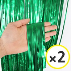 생일파티 용품 파티커튼 42컬러 홀로그램/새틴 무광/파스텔/샤이니 포토존 소품 은박 수술 가랜드 커튼 [에브리띵스마일], 새틴 그린, 2개