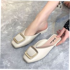 블로퍼운동화 여자신발 여성슬리퍼 스퀘어장식 뮬 발편한 블로퍼