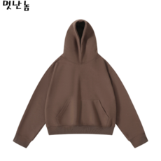 남자 오버핏 후드티 숏후드 커플 두꺼운 후드티셔츠