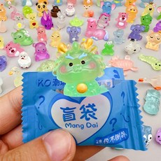 盲袋 迷你小動物 獎品 禮物 玩具, 1個, 夜光動物20個  獨立盲袋  不重複:1