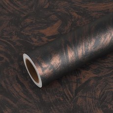 VEELIKE 브론즈 블랙 콘크리트 벽지 질감 벽걸이용 금속 산업용 탈착식 15.7x118 침실 액센트 접착 비닐 접촉 용지