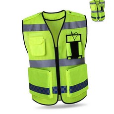 반사띠조끼 빅 포켓 메쉬 형광 안전 조끼, XXL