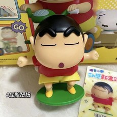 蠟筆小新發條盲盒動感新生活爬行玩具手辦兒童七夕生日禮物, 彩盒【扭扭小新】紅色, 1個