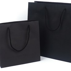 솜다락 직사각 블랙 쇼피백 선물종이봉투, 소