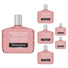 뉴트로지나 헬씨 스캘프 클래리파이 & 샤인 컨디셔너 핑크 자몽, 6개, 354ml