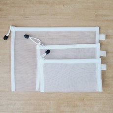 화장품 소품정리 지퍼백 망사 어린이집 D 메쉬 M 가방 필통 서류파일 파우치, A4 대형