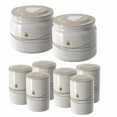 그릭 요구르트 제조기 유청 분리기 발효 용기 요거트, 세라믹 볼 2개 + 분할 컵 6개, 기본 색상