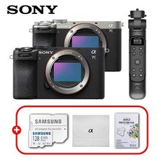 소니 정품 A7C2 / ILCE-7CM2 BODY / 아이리버 슈팅그립 패키지 4종세트 / 슈팅그립+128G+극세사융+액정보호필름/TJ, 실버