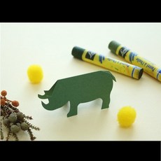 아동복지관 프로그램 귀여운 코뿔소 메모지 25매 x 10개