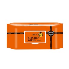 《小日子家居館》廚房濕巾 去油污家用一次性專用清潔 強力除重油污抽油煙機大包濕紙巾, 1個, [福利款]愛馬橙色款40抽