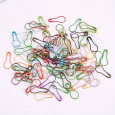 재봉 미싱 100/500Pcs 조롱박 모양의 핀 금속 안전 DIY 의류 바느질 마커 크로 셰 후크 바늘 클립 도구, [00] 500pcs, [00] Random Color