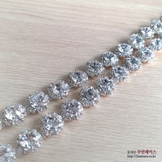 미니 큐빅줄란체인 줄란악세서리 큐빅줄보석 비즈공예 DIY악세사리, 1개, 투명