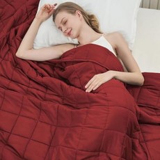 Weighted Blanket 2.3kg 5파운드 91.4 x 121.9cm 36 48인치 시원하고 무거운 담요 18.1 27.2kg 40 60파운드 극세사의 부드럽고 두꺼운, 와인 레드