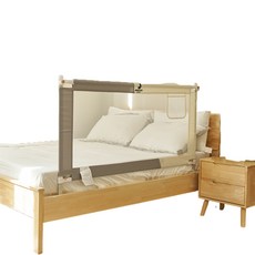 IKEA可用人床圍欄, 貝貝佳升降床圍欄_米搭灰 6 尺_單片