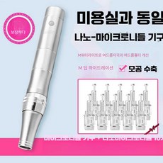 오토 기계 타입 머신 스크류 니들 펜 무선 뷰티 제품 디바이스, 상세페이지 참고, 5. 업글 핑크+칩 2개