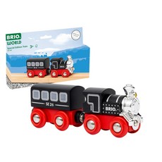 BRIO 월드 스페셜 에디션 기차 2026 - 한정판 2량 목재 증기 기관차