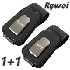 Ryusei 차량용 선글라스 클립 선바이저 안경 걸이 카드 수납 썬글라스 거치대 1+1 무료각인 [현대차] 호환 포터 그랜저 투싼 싼타페 아반떼 캐스퍼 R029, 2개, 포터-블랙