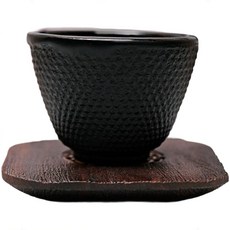 【自在坊茶具】鑄鐵茶杯 70ML - 紋扭經典老武士無塗層鐵壺 (限量100個) 配合鑄鐵壺使用, 小粒子款茶杯, 1個