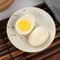 달걀 키링 모형 음식 소품 가짜 달걀 키홀더, 1개, F. 반 계란 1개 모델