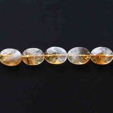 【杰鴻】黃水晶切角度扁橢圓形寶石珠珠DIY手工材料 (12X16-15X20MM), 1個, 12x16mm