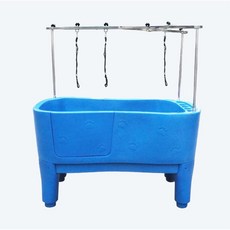 寵物塑料浴漕 狗狗浴缸 大型犬專用 加厚防滑, 1個, 塑料藍色
