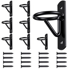 JOUTYFOR 말용 버킷 후크 8개 금속 승마 물통 후크 행거 말 마구간 사료 헛간 농가 용품 (블랙), JOUTYFOR 말용 버킷 후크 8개, 금속 승마 물통