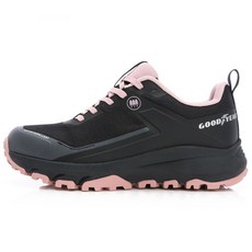 GOODYEAR 固特異女款郊山健行鞋 GAWO42410 輕量透氣 耐磨防滑, 25cm, 黑粉色