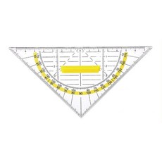 손잡이 삼각자 기하학 도형 그리기 16cm 측정기 학용품 사무용 교구 측각계 경사, 1개