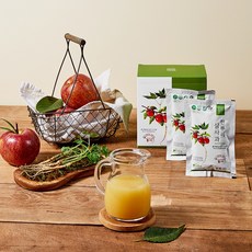 초록다한 한뿌리삼사과 /새싹인삼과 충주사과건강즙, 20개, 100ml