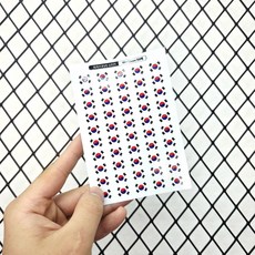 태극기 혼합 사이즈 PVC 스티커, 1개, 태극기 미니스티커 50매세트 화이트 (1.5×1cm)