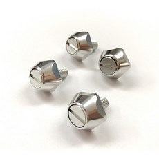 圓夢工廠 超質感金屬鑲花瓣車牌螺絲，牌照螺絲，藍/黃/紅/銀任選，每組4入，自用送禮首選, 銀色, 1個