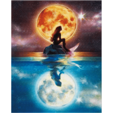 하루클래스 LED 캔버스형 보석십자수 집순이 취미 키트, 본상품, 10. LED 달빛아래 인어, 1개