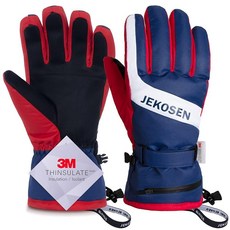 130458 JEKOSEN 스키 장갑 남성용 여성용 방수 터치스크린 스노우보드 스노우 겨울 블랙. XL