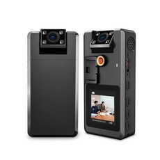 Vandlion A53 디지털 바디 장착 카메라 분리형 배터리 HD 1080P 2130mAh 7H 긴 지속 녹화 사이클링용 웹캠, with 64gb TF Card, Black