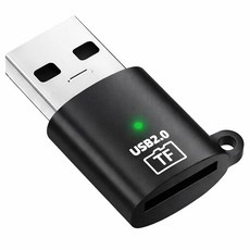 USB 2.0 TF讀卡機, 黑, 1個