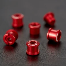 MOTSUV 5Pcs 자전거 체인 휠 볼트 7075 T6 알루미늄 합금 CNC MTB 도로 링 나사 부품 크랭크 셋, 03 4 9mm 5pcs Red